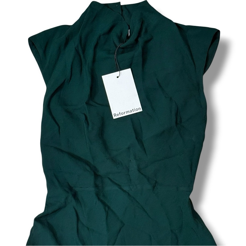 NWT Reformation Green Alizee Dress, Size 0 - Picture 5 of 7